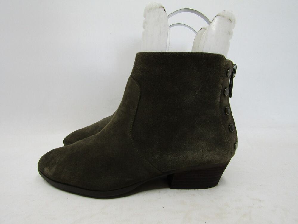 Vince Camuto Women Size 7.5 M Green Suede Zip Ankle Fashion Boots Bootie